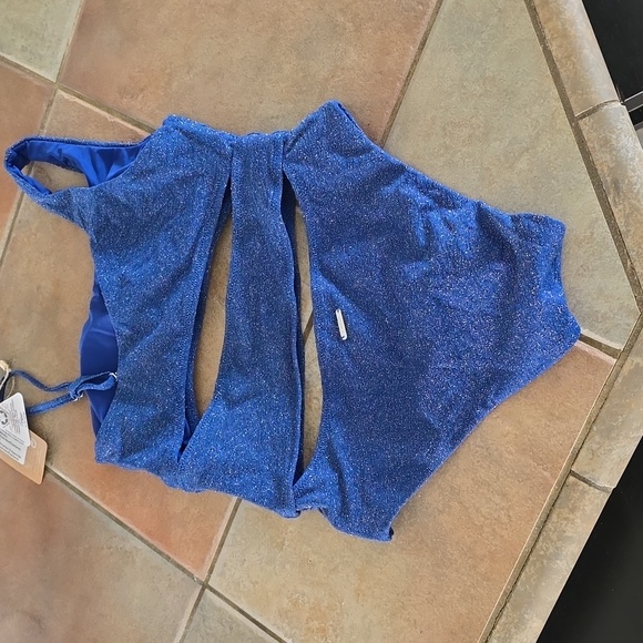 Blue Sparkle One Piece Swimsuit Sz Sm Nwt - Picture 4 of 6
